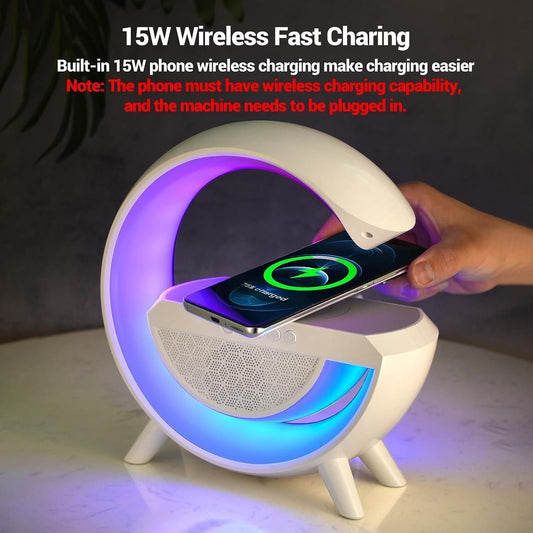 G-Shape LED Wireless Charging Speaker Lamp